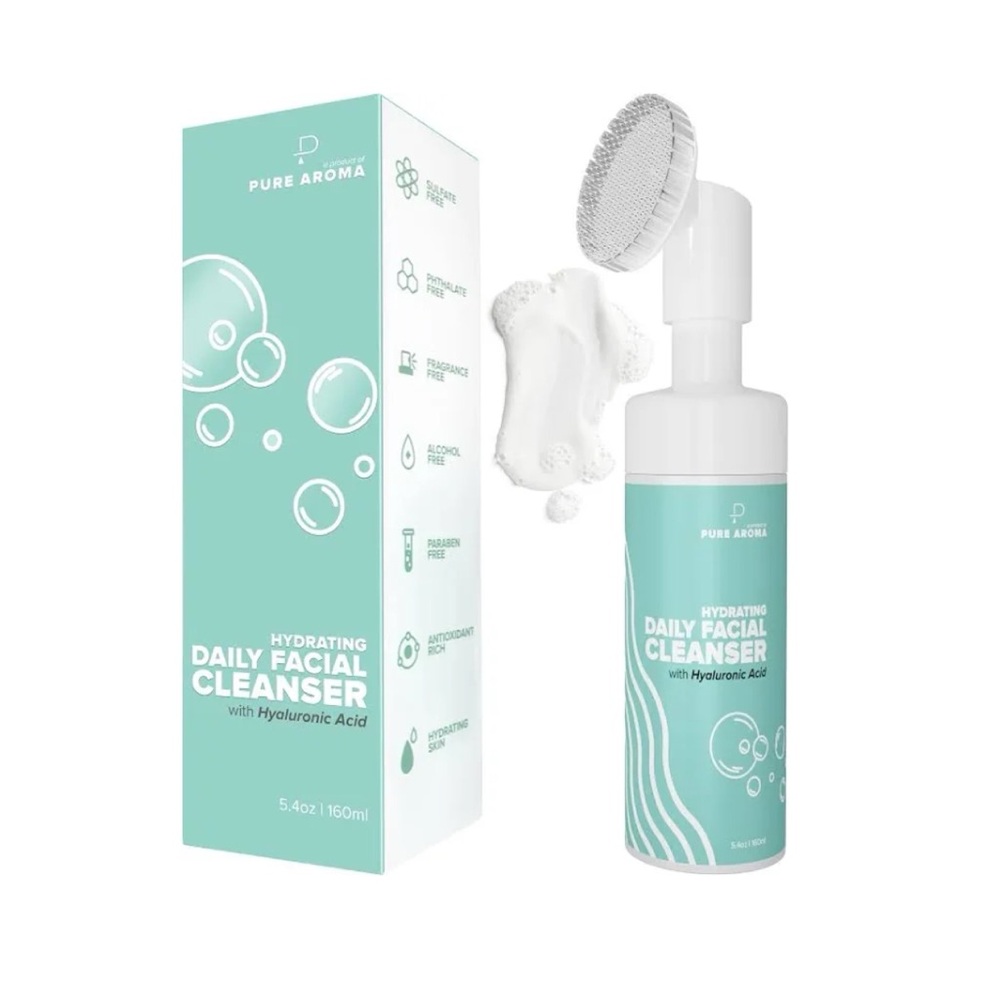 New PURE AROMA Skincare Hydrating Daily Facial Cl3anser